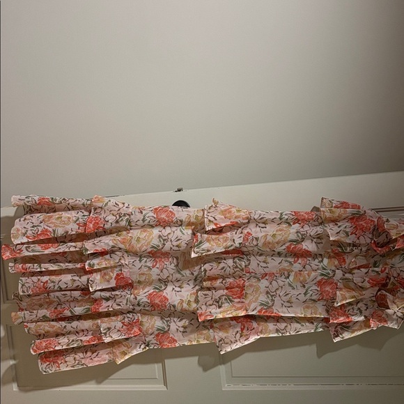 BNWT WAYF Milan Ruffled Cutout Maxi Dress - Picture 7 of 8